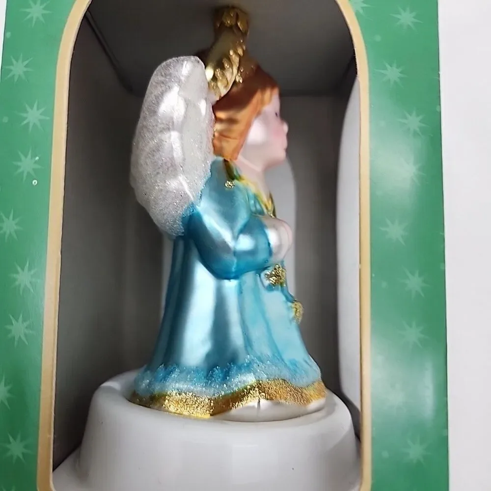 Ornament Hand Crafted Glass Angel VTG 2002 Brass Key Co Christmas Splendeur